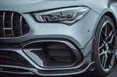 Mercedes Benz CLA45 CLA45S C118 2020 2021 2022 2023 2024 with Aftermarket Parts - V1 Style Front Intake Cover Pre-preg Carbon Fiber from TAKD Carbon